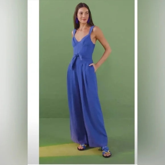 Farm Rio Linen Jumpsuit. Size S. Very good used condition - Picture 2 of 7